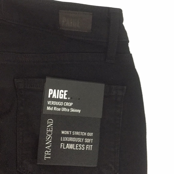 PAIGE Verdugo Crop in Black Overdye - Picture 7 of 11